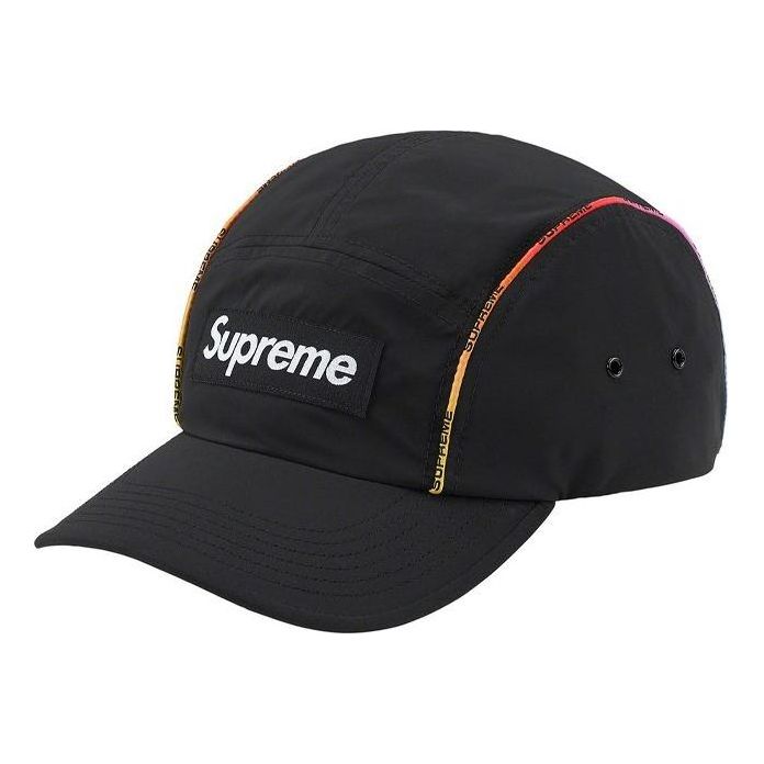 Supreme Gradient Piping Camp Cap 'Black White' SUP-SS21-797