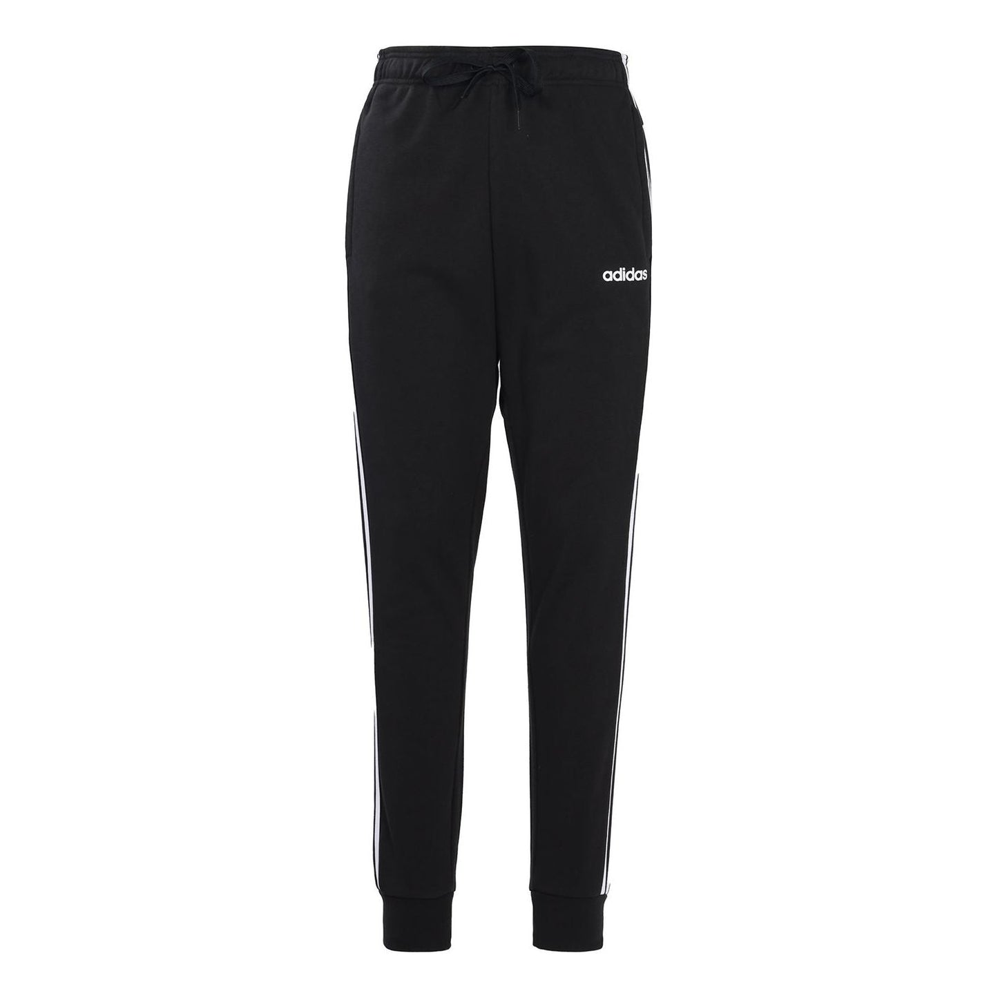 adidas Essentials 3-Stripes Tapered Cuffed Pants Men Black DU0468