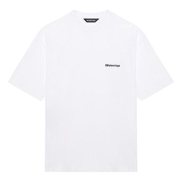 Balenciaga SS21 BB Letter Printing Male 'White' 612966TJV879040