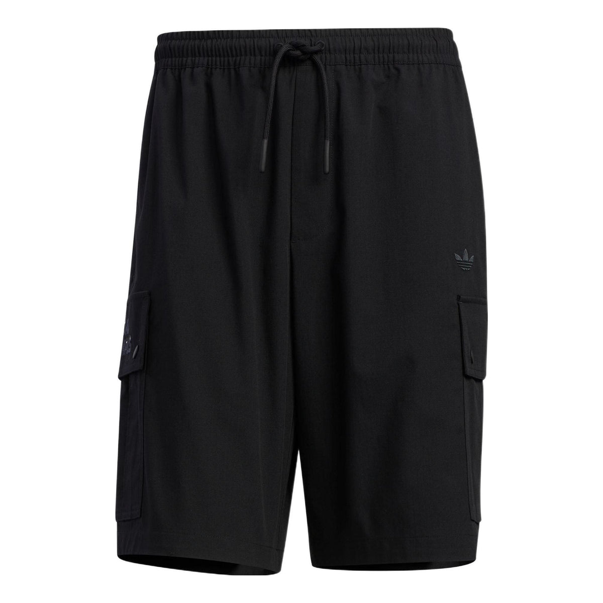 adidas originals x Charr Morita Crossover Logo Printing Straight Loose Shorts Black HR3466