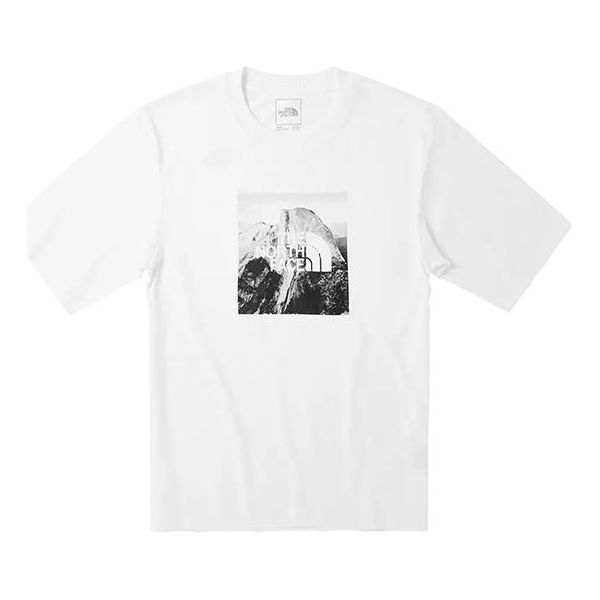 THE NORTH FACE Big Size Print Short Sleeve White 499V-FN4
