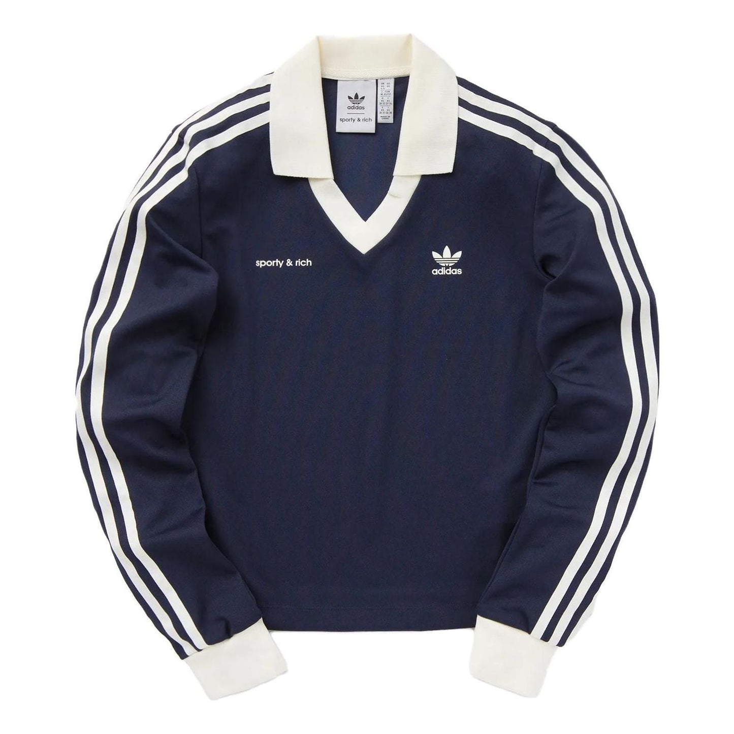(WMNS) adidas x Sporty & Rich Long Sleeve 'Navy' IN5248
