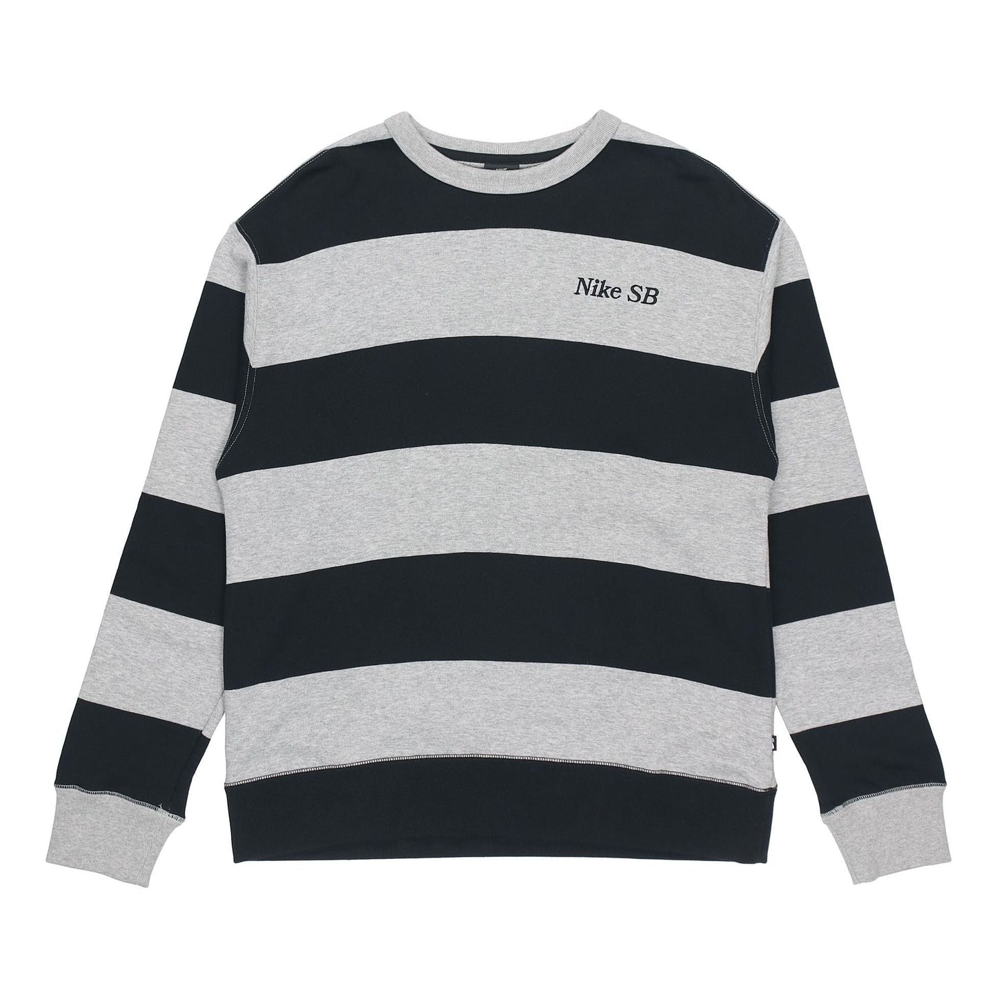 Nike MENS SB Skateboard Striped Skate Sports Crew-neck Grey Gray CV4310-063