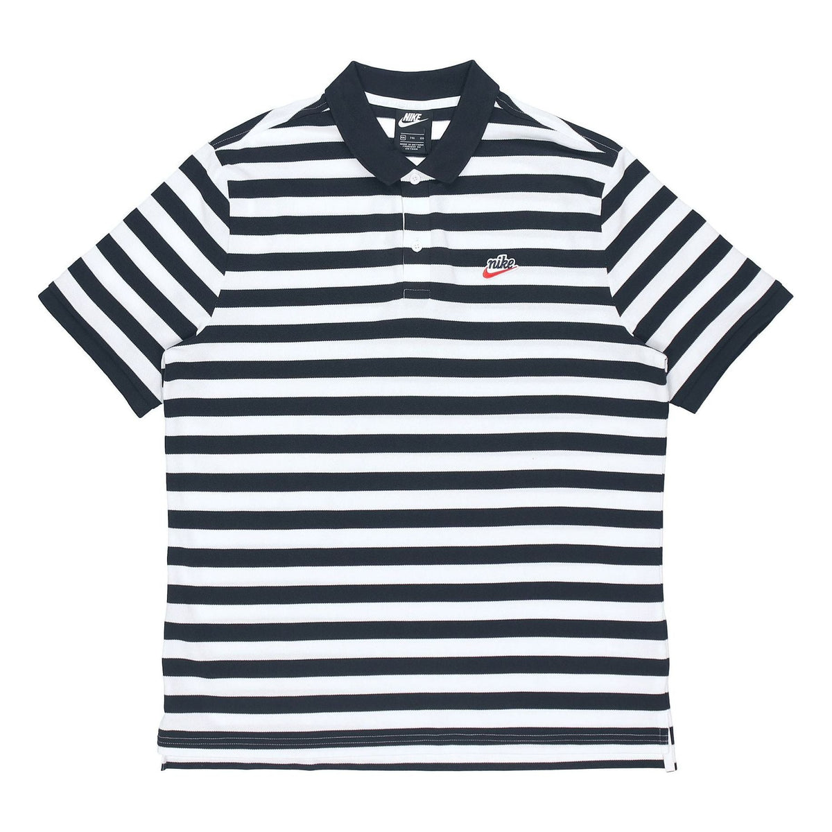 Men's Nike Stripe Short Sleeve polo Black Polo Shirt BQ9075-010