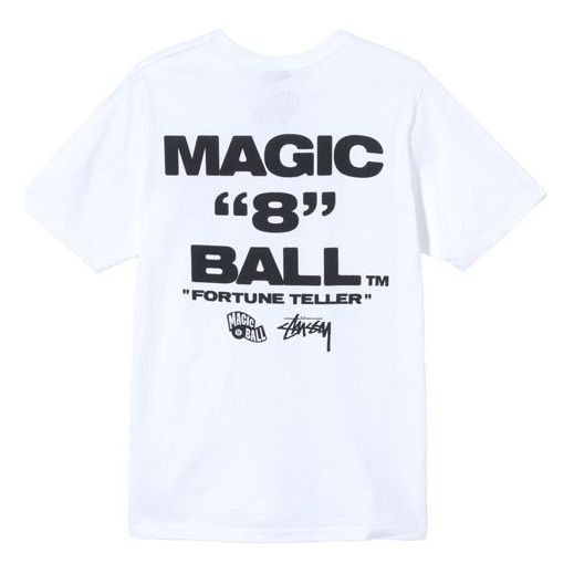 Stussy Back Printing 8 Round Neck Short Sleeve Unisex White 3903583