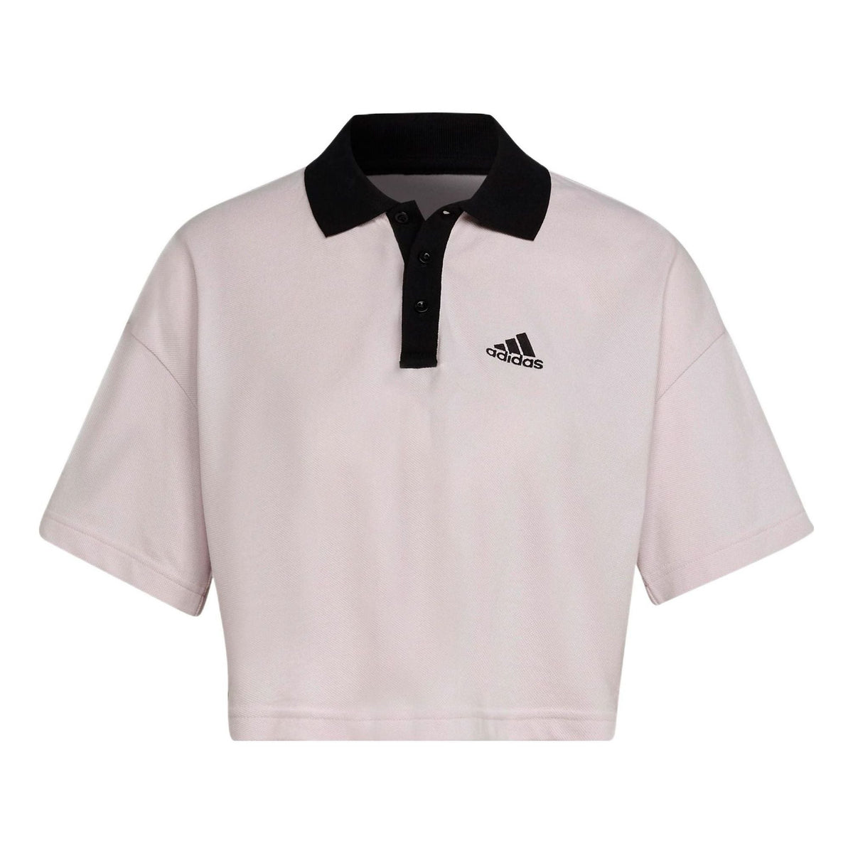 (WMNS) adidas Cropped Pique Polo Asia Sizing 'Purple Black' HZ4172