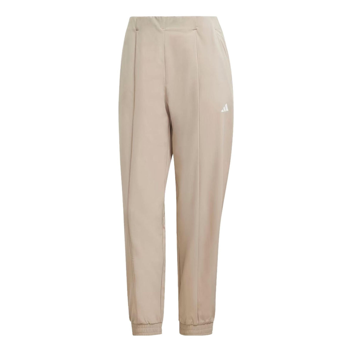 (WMNS) adidas Logo Aeroready Train Essentials Minimal Branding Woven Pants 'beige' IJ5924