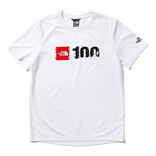 THE NORTH FACE TNF100 Outdoor Sports Short Sleeve Couple Style White 4N8Q-FN4