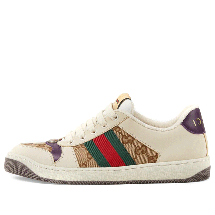 (WMNS) Gucci Screener GG Logo Sneakers 'Beige Brown' 677423-HVKI0-9765