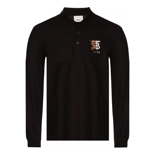 Men's Burberry Logo Detail Polo Shirt Black 80257581