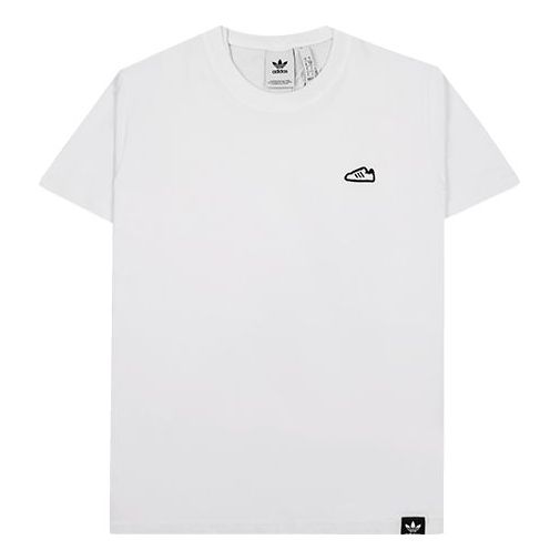 adidas originals SST Embroidered Short Sleeve White FM3378