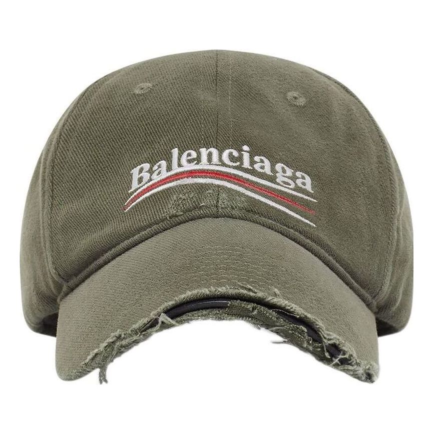 Balenciaga Political Campaign Destroyed Cap 'Khaki Green' 673320410B20297