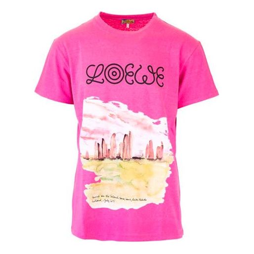 Men's LOEWE Short Sleeve Pink T-Shirt H6109833PC-7140