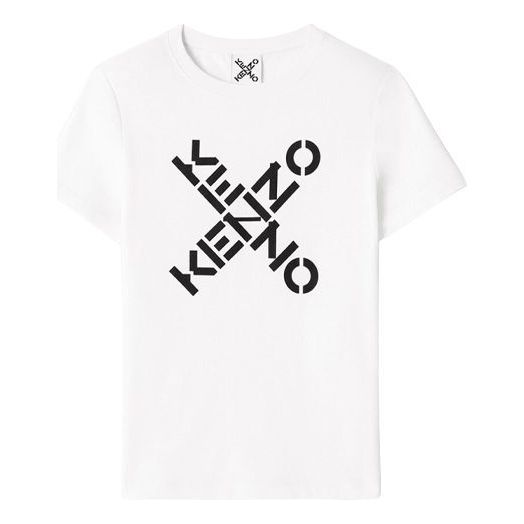 KENZO SS21 Logo Printing Round-neck White FB52TS8504SJ-01