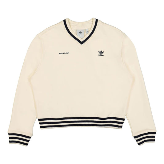 (WMNS) adidas x Sporty & Rich Sweater 'Beige' IN5247