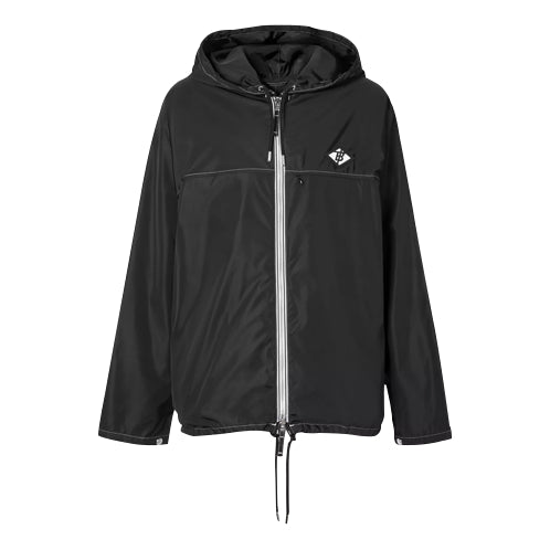 Men's Burberry Logo Pattern Portable Light Hooded Jacket Black 80256611