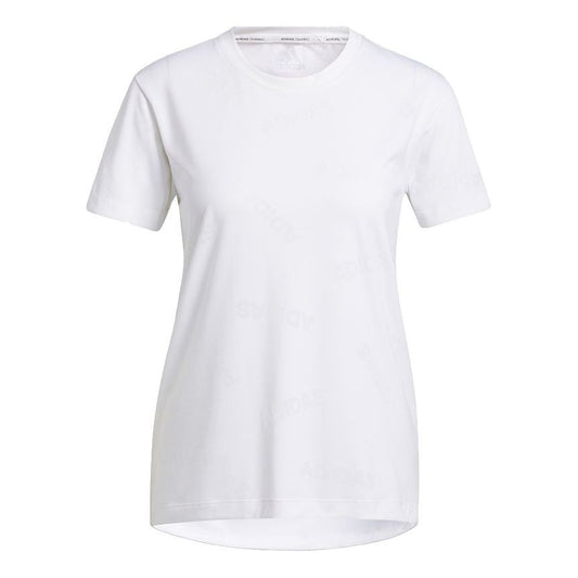 (WMNS) adidas Aeroknit Tee Training Sports Quick Dry Short Sleeve White T-Shirt GQ9430