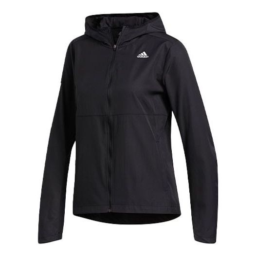 (WMNS) adidas Own The Run Hooded Jacket Black FM6928