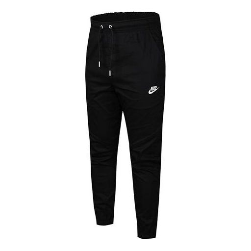 Nike logo Cozy Lacing Casual Sports Pants Black CT5612-010