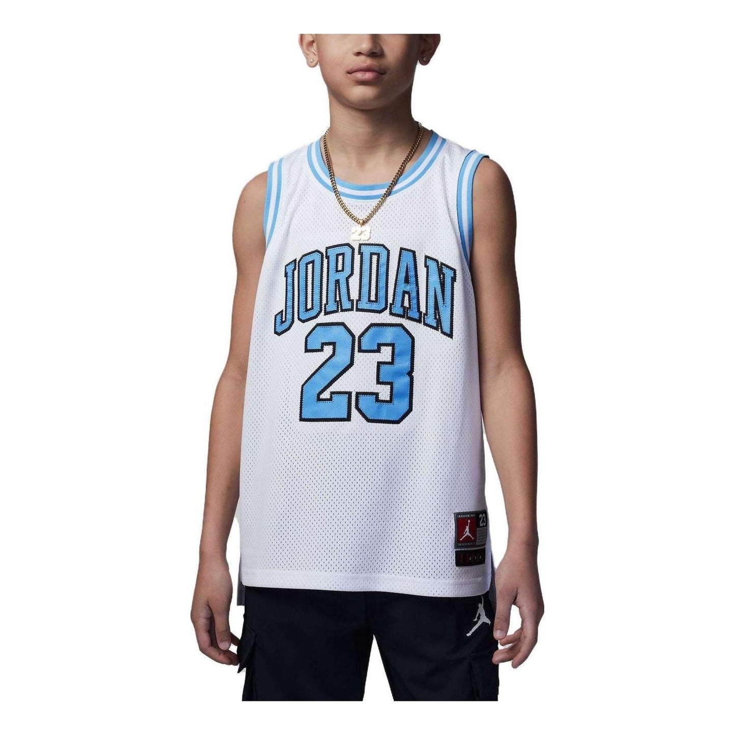 (GS) Air Jordan 23 Basketball Jersey 'White University Blue' DX8461-101