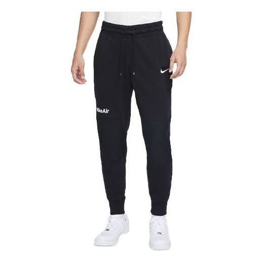 Nike Air Casual Fleece Lacing Splicing Pants Black DJ0461-010
