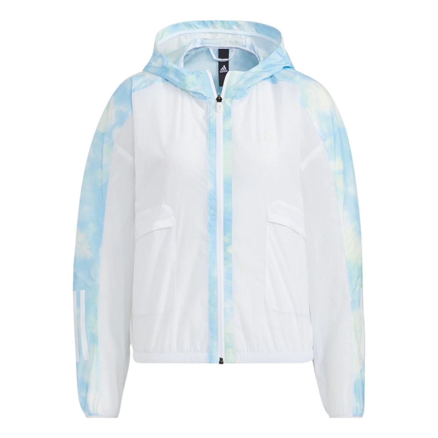 (WMNS) adidas Met Aop Windbreaker Asia Sizing 'Blue' HI6828