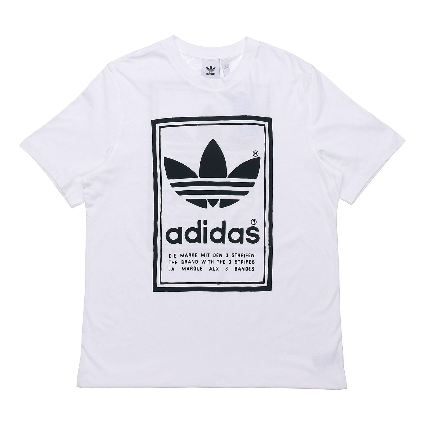 adidas originals Vintage Tee White Round Neck Breathable Short Sleeve ED6916
