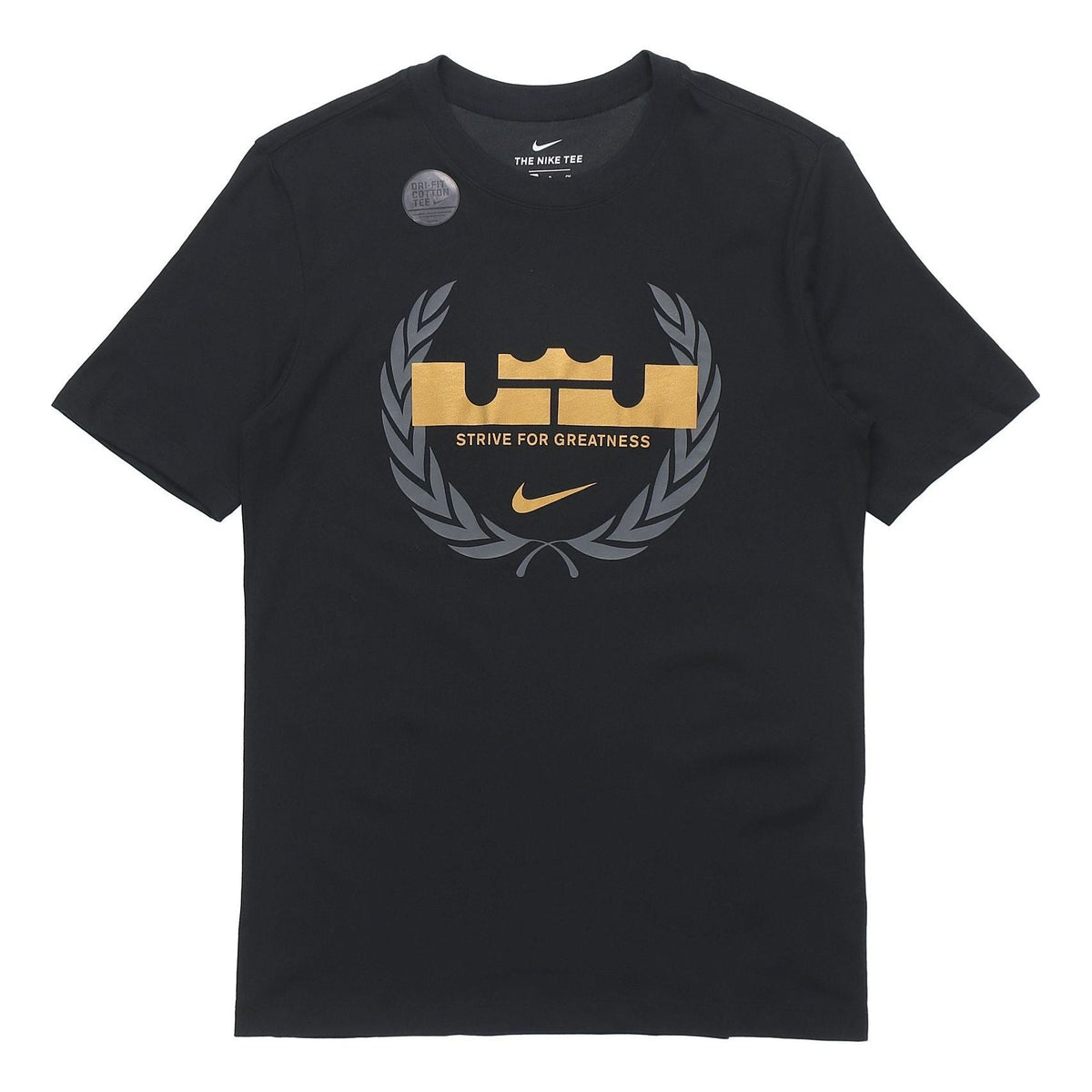 Nike Dri-FIT LeBron Logo Round Neck Quick Dry Basketball Sports Short Sleeve Black CV2048-010