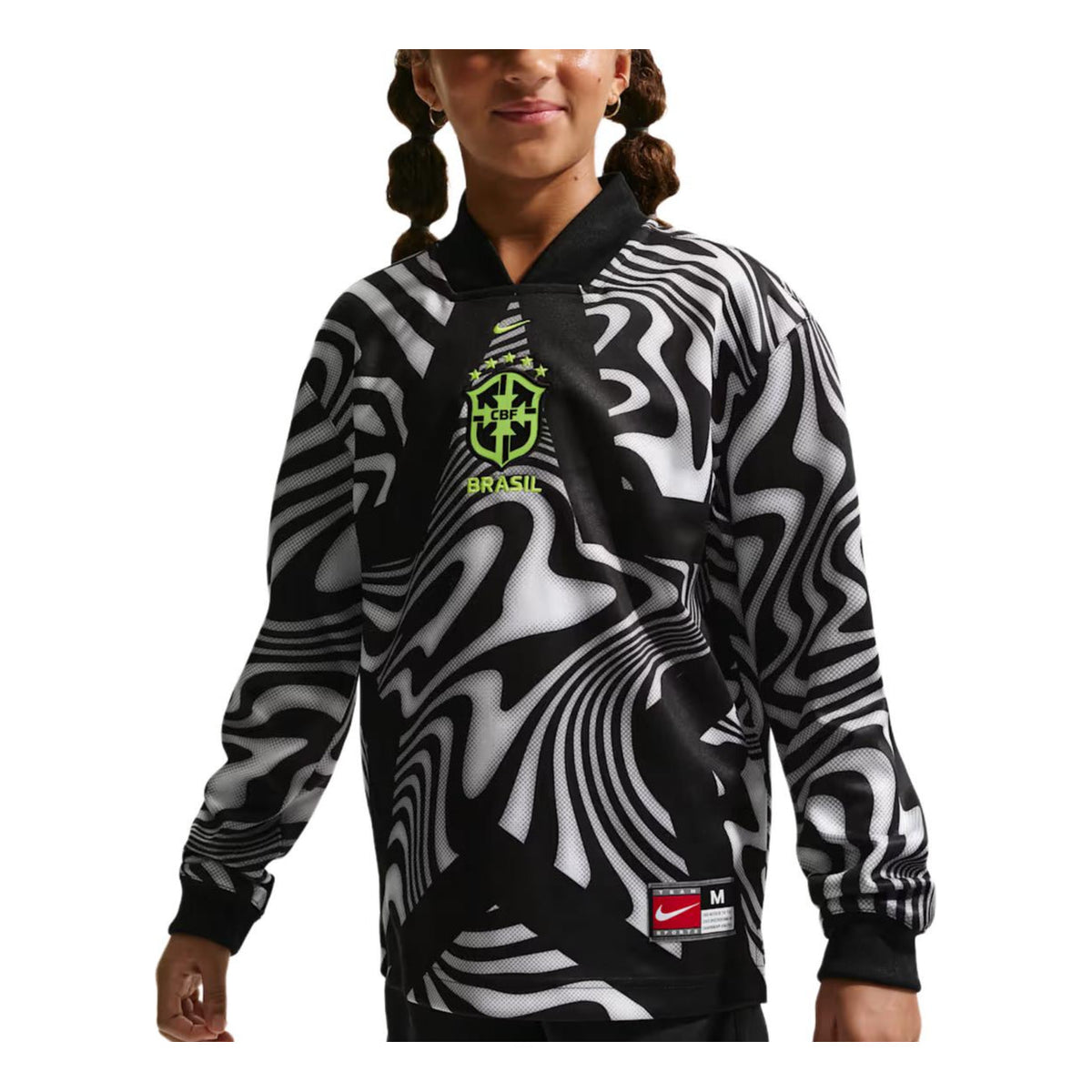 Nike Brazil Hollywood Keeper Dri-FIT Soccer Jersey 'Black Volt' IO2680-010