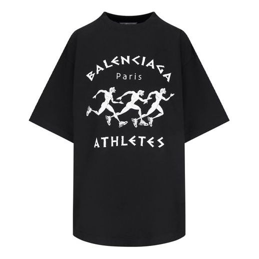 Balenciaga Printing Round-neck Black 641532TJVK61070