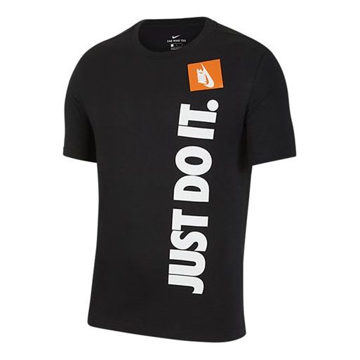 Nike Alphabet Large Logo Sports Short Sleeve Black CT6301-010