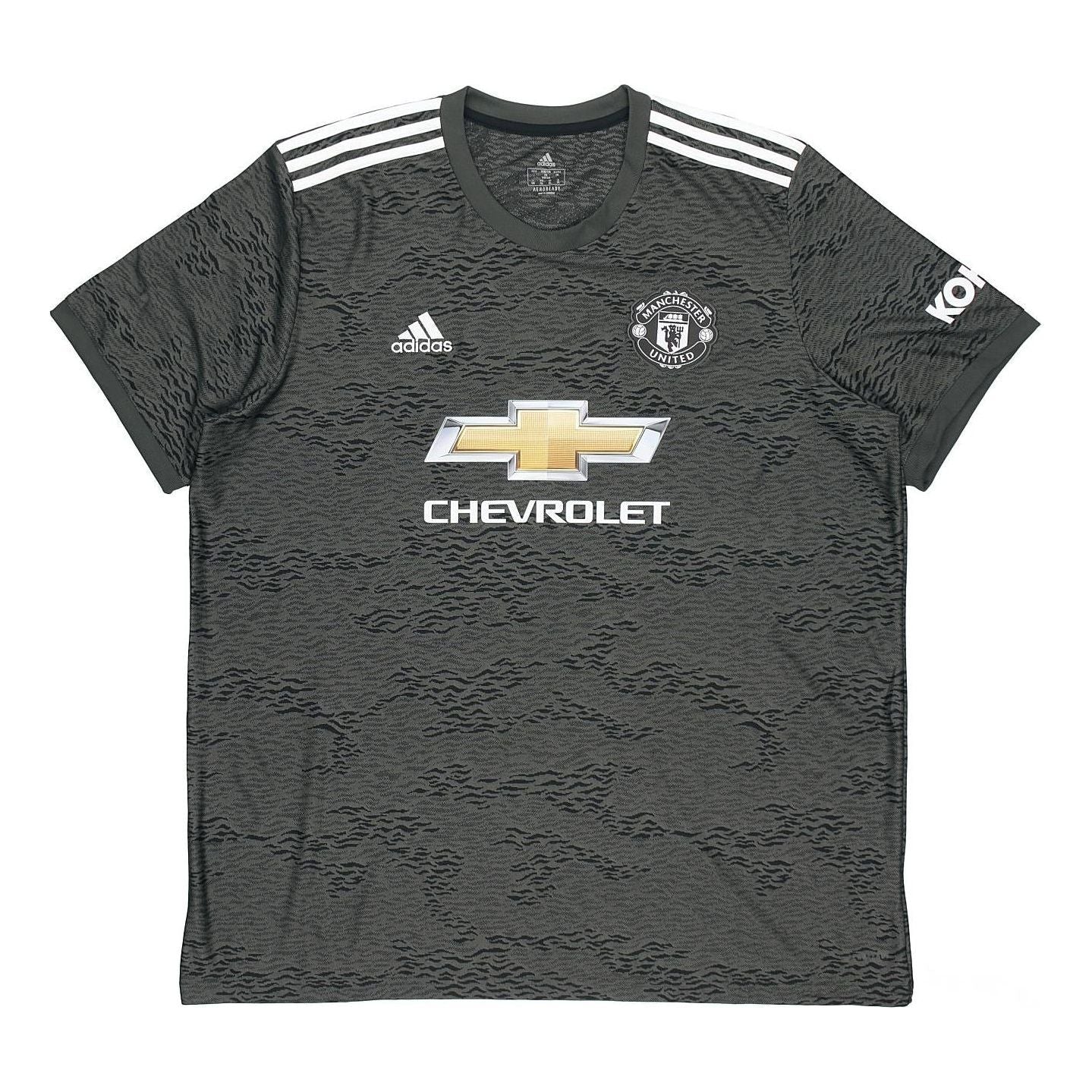 adidas MUFC A JSY 20-21 Season Manchester United Away SW Fan Edition Sports Short Sleeve Green EE2378