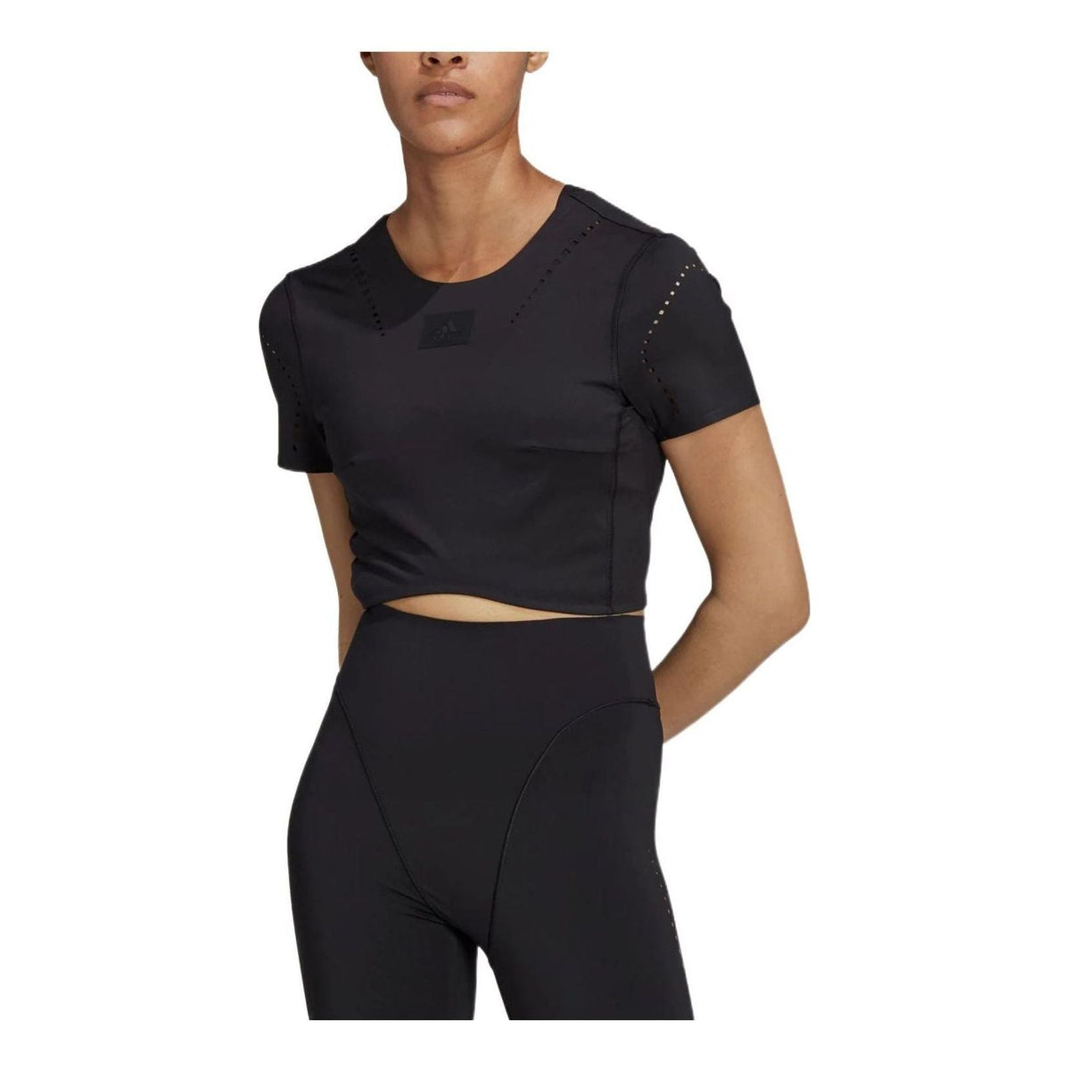 (WMNS) adidas Solid Active Crop Top Asia Sizing 'Black' HD8951