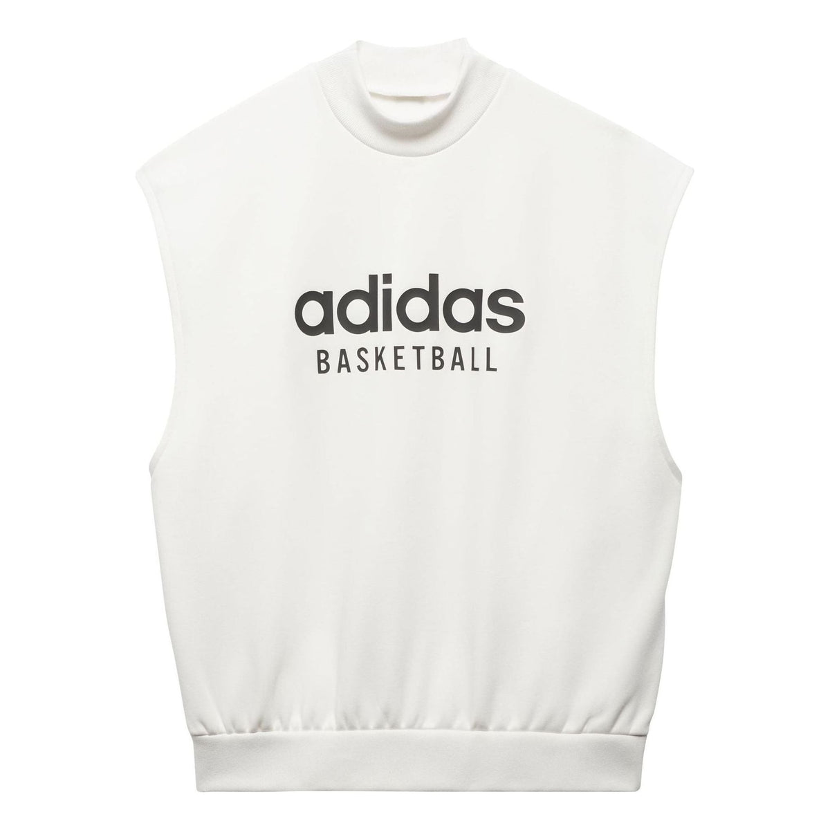 adidas Basketball Sleeveless Sweatshirt 'White' IA3417