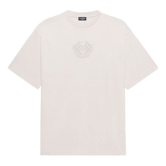 Balenciaga Unisex SS21 Logo Round Neck Grey 641675TKV712966
