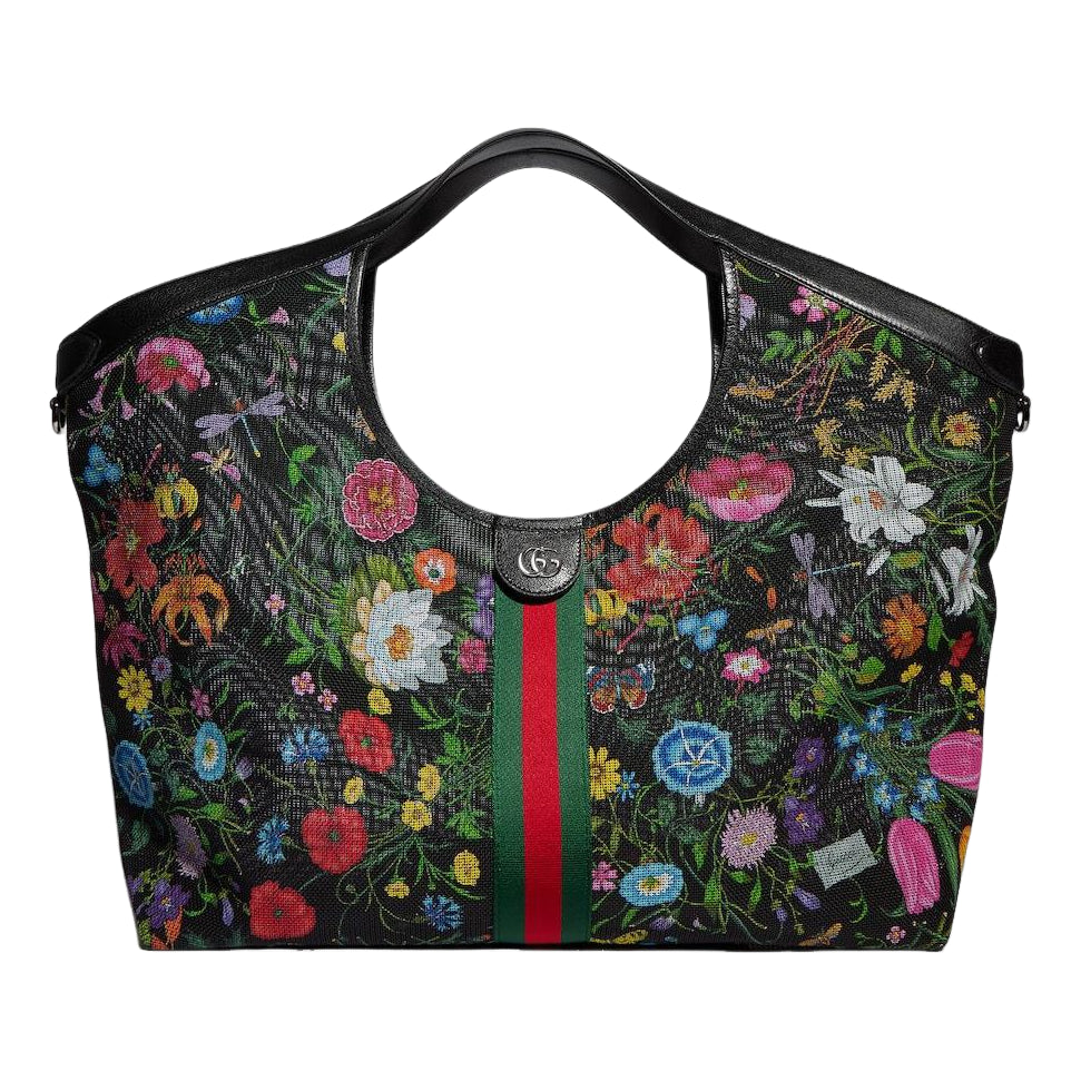 (WMNS) Gucci Giglio Flora Large Tote Bag 'Black Multicolor' 853971-FAGDB-1053