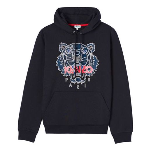 Men's KENZO Tiger Head Pattern Black FA55SW1664XO-99