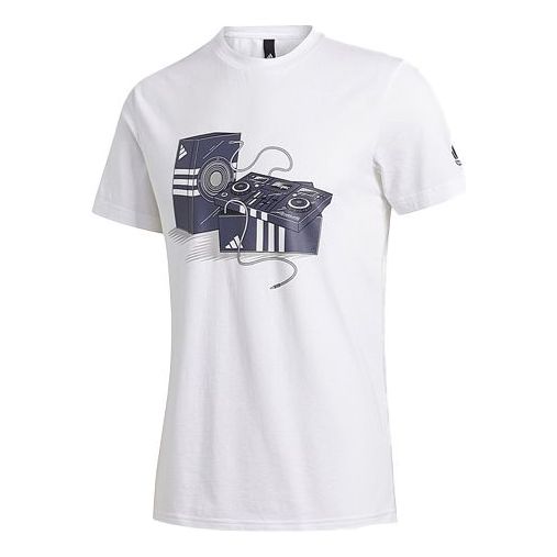 adidas Sports Round Neck Short Sleeve 'Shoe Box White' FT2823