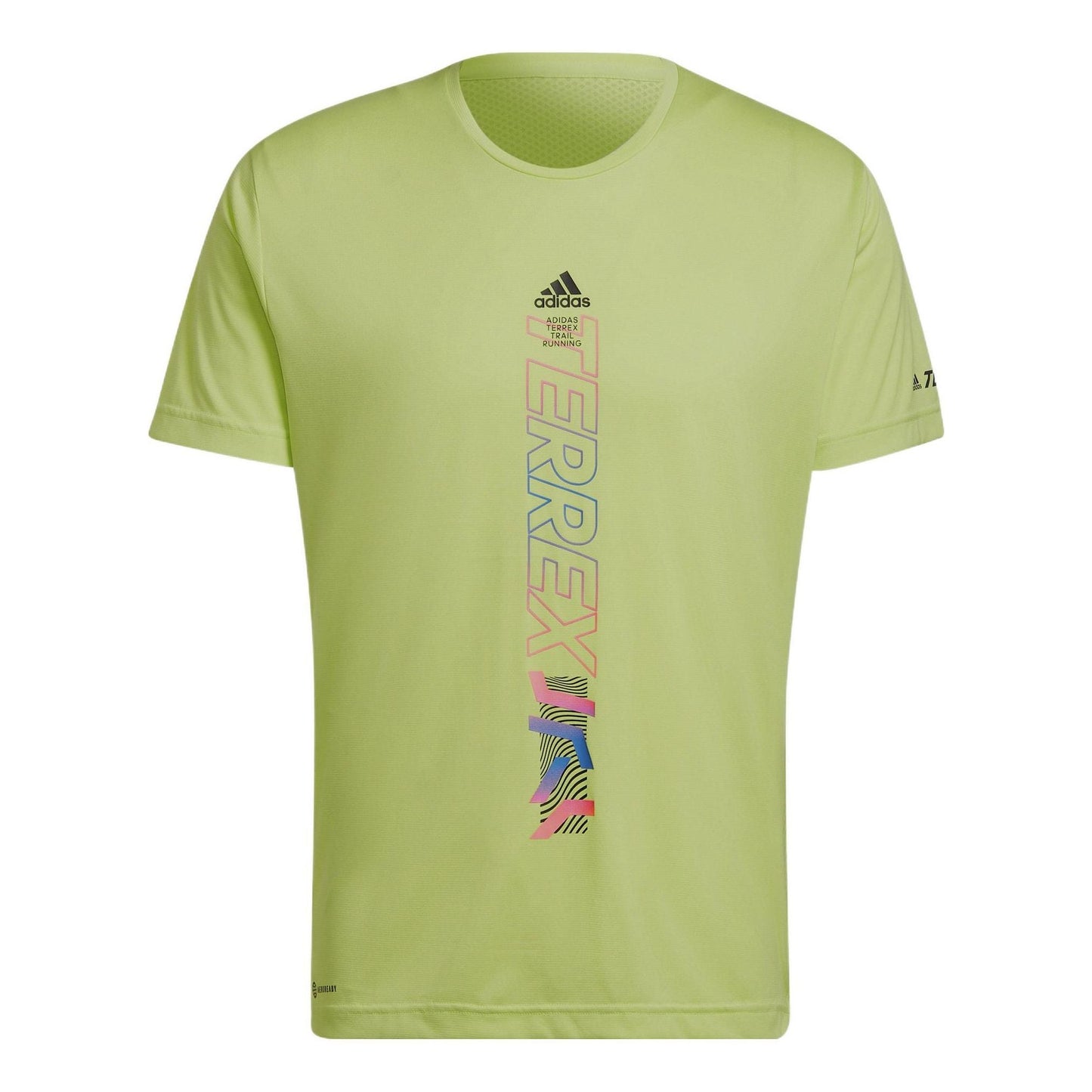 adidas Contrasting Colors Alphabet Printing Round Neck Short Sleeve Green H11680