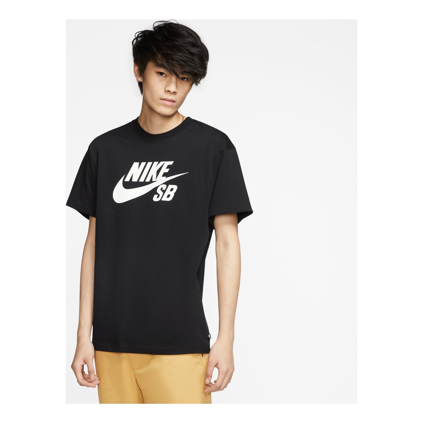 Nike SB Skateboard Big Logo Skateboard Short Sleeve Black CV7540-010