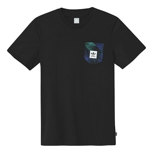 adidas originals Owning Pkt Tee Pocket Casual Sports Short Sleeve Black DU8338