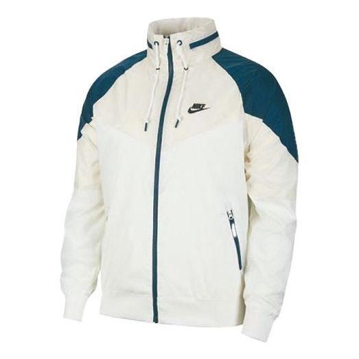 Nike Sportswear Wind Runner Colorblock hooded Long Sleeves Jacket Green White CN8771-133