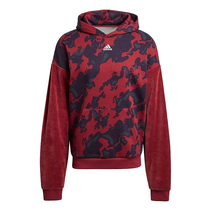 adidas Vevlet Aop Hdy Colorblock Camouflage Sports Red H25089