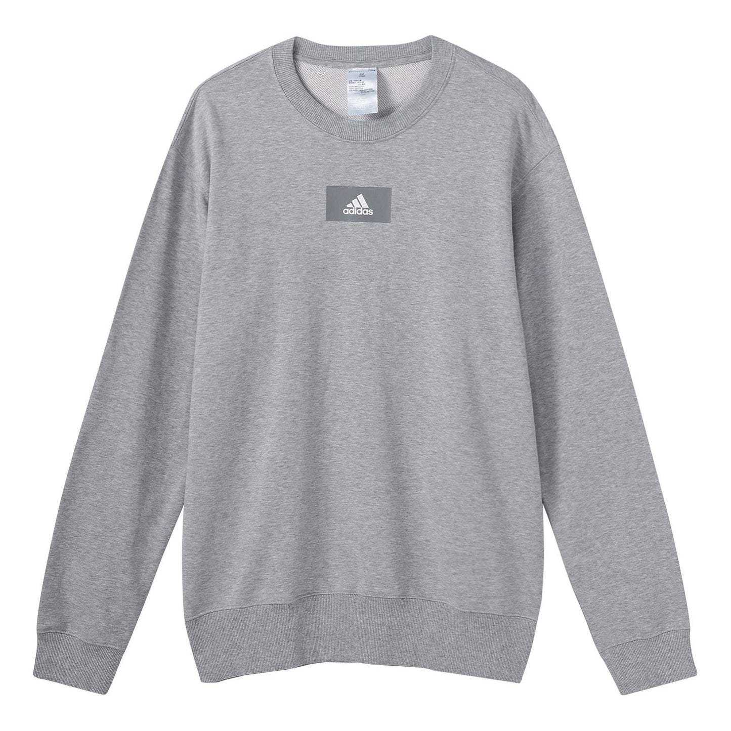Men's adidas Round Neck Training Sports Knit Casual Gray HE4351