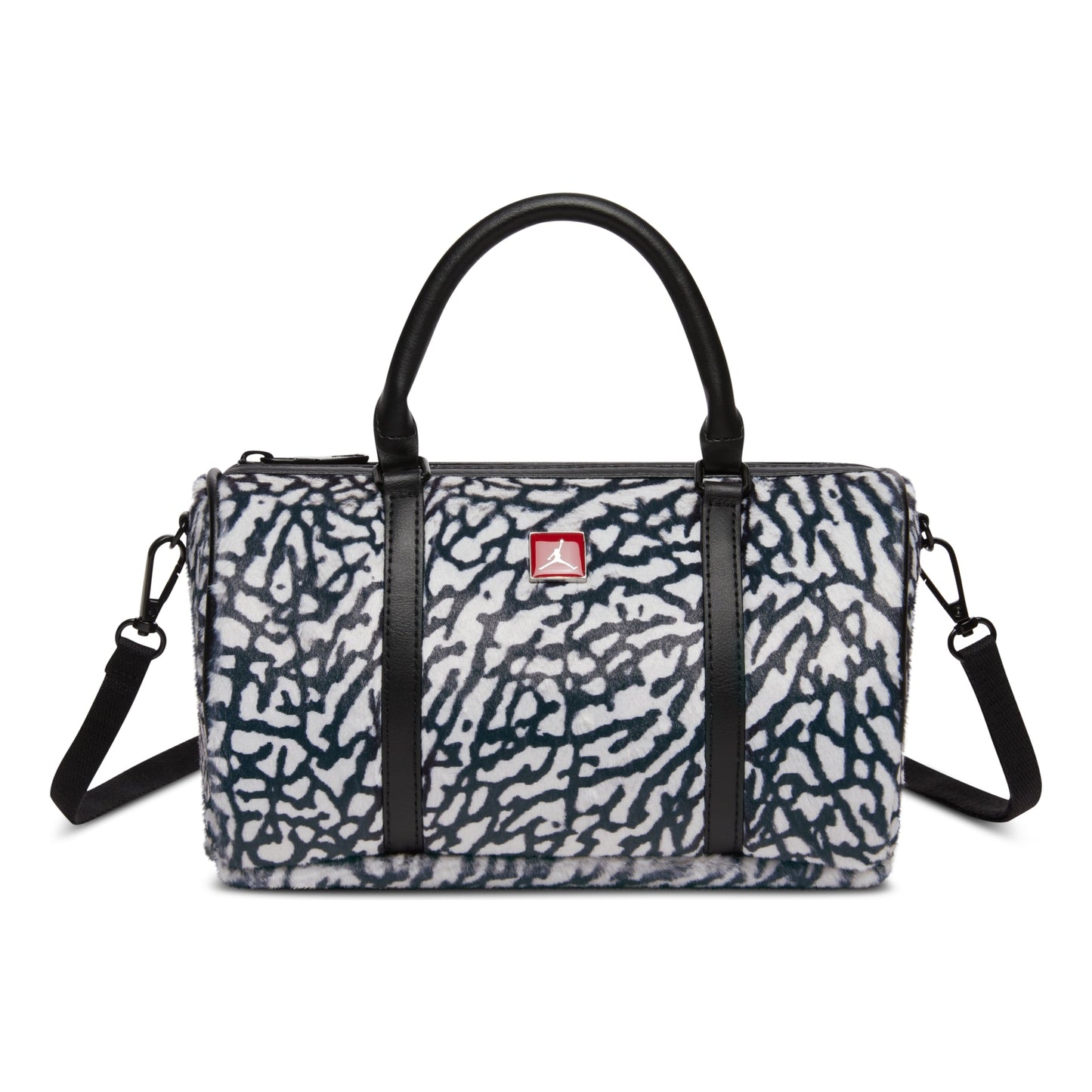 Air Jordan Icon Faux Fur Crossbody Bag 'White Black' IQ3195-067