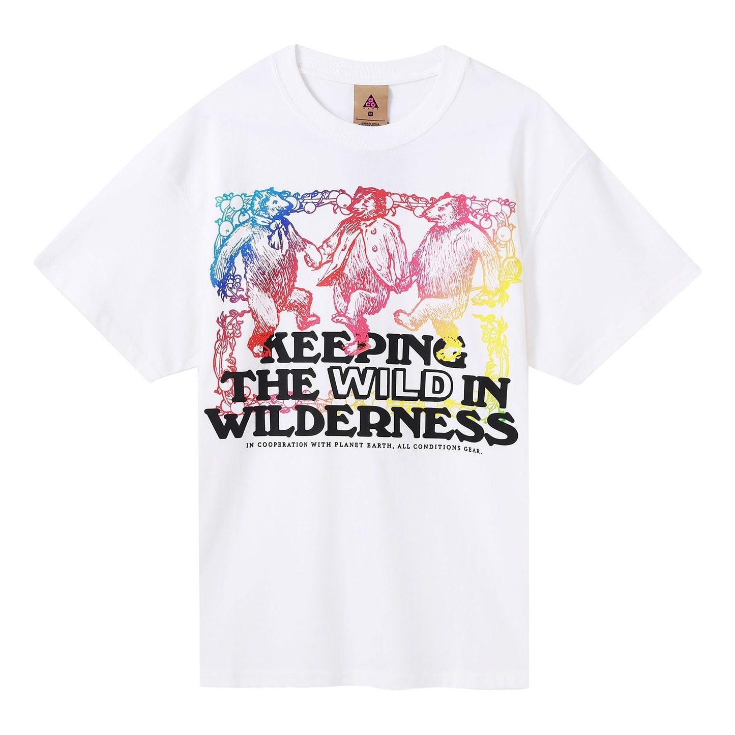 Nike x ACG Alphabet Printing Athleisure Casual Sports Short Sleeve White CV7550-100