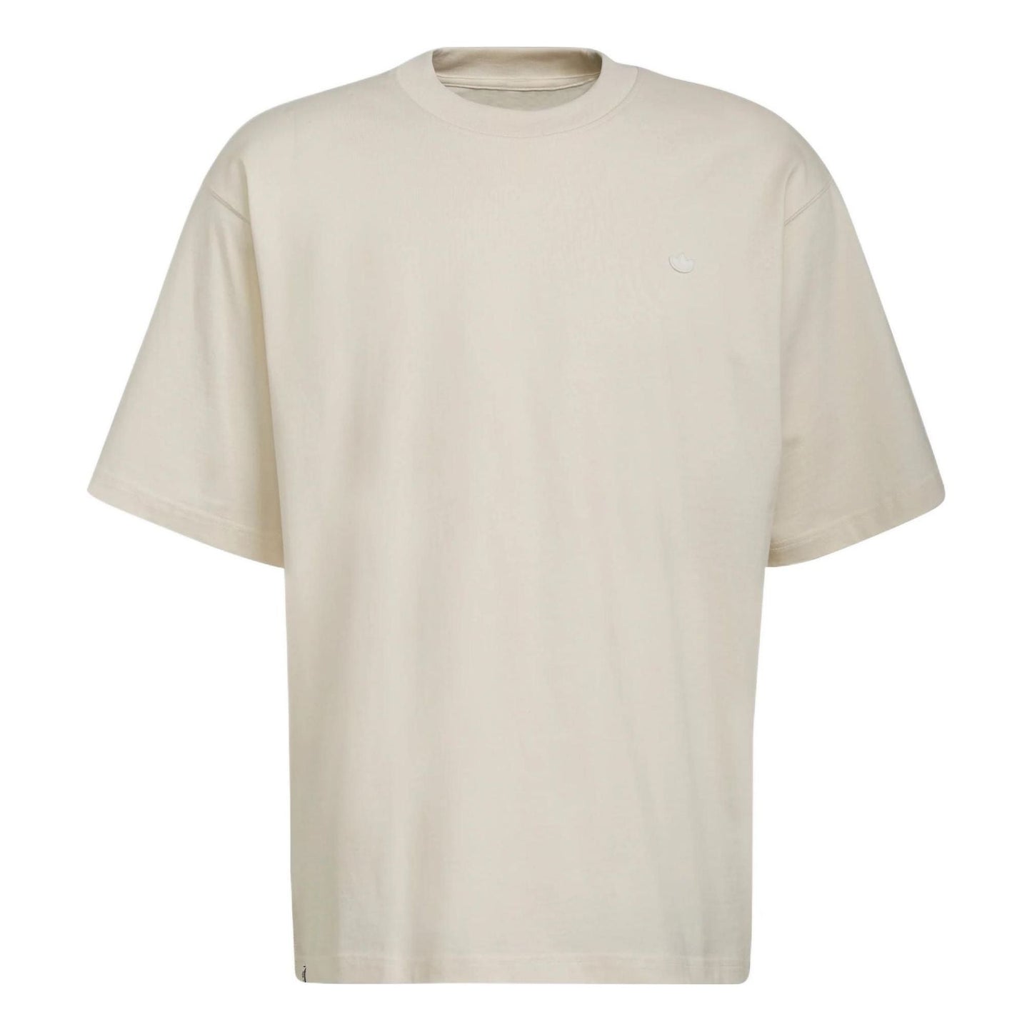 adidas originals SS22 Solid Color Embroidered Logo Sports Short Sleeve Beige HD2747