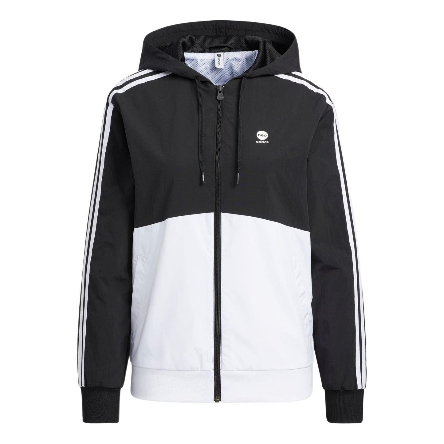 (WMNS) adidas Essentials Woven Jacket Asia Sizing 'Black White' HM2007
