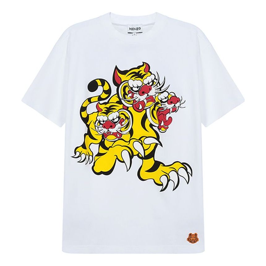 KENZO SS21 Three Tigers Pattern White FB52TS6414SJ-01