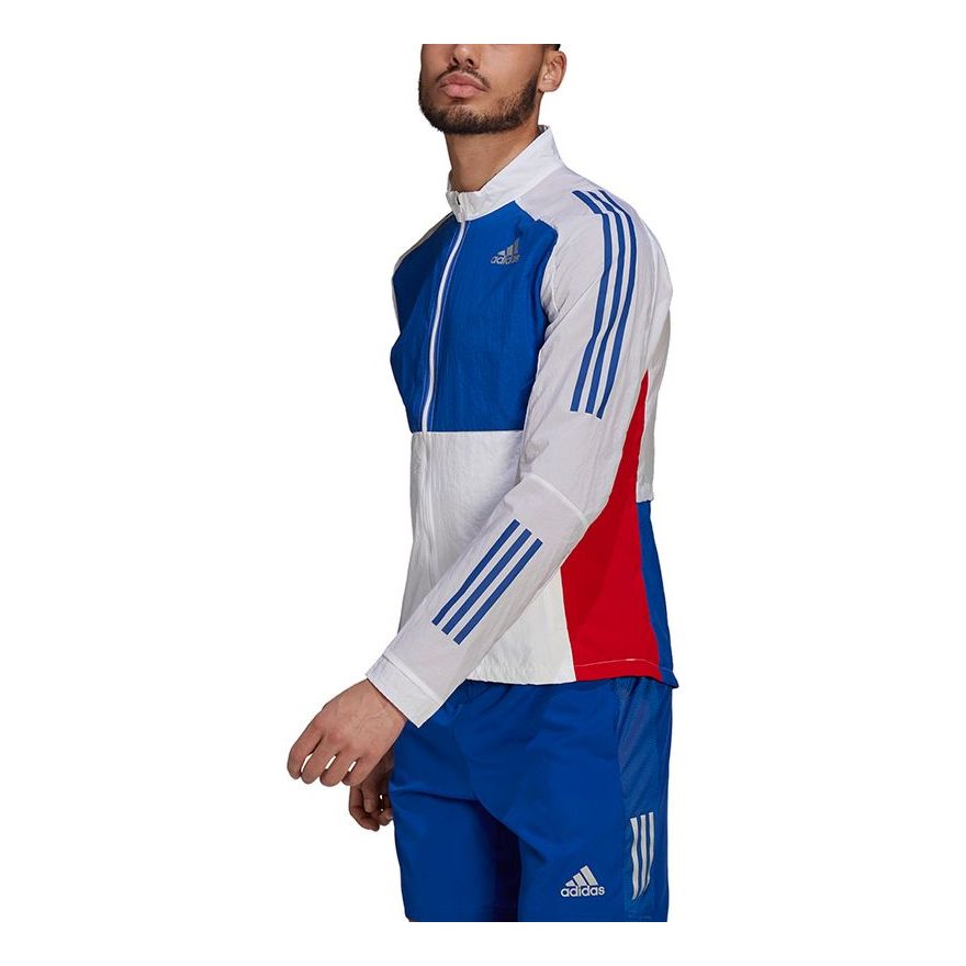 adidas Otr Track Jkt Casual Running Sports Stand Collar Jacket White GM6015